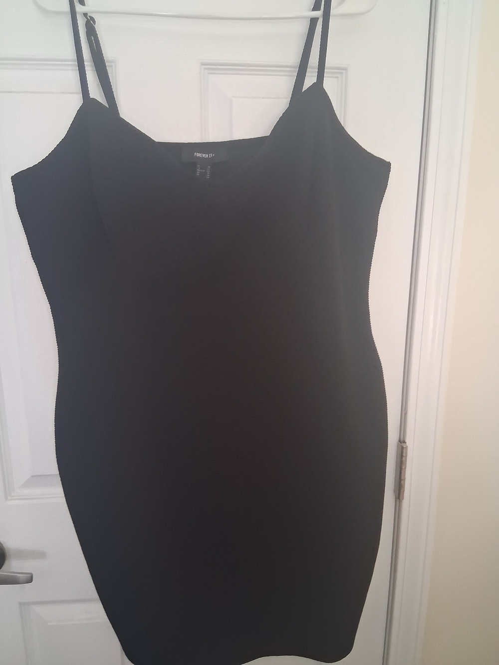 Forever 21 Black Slip Dress with Spaghetti Straps